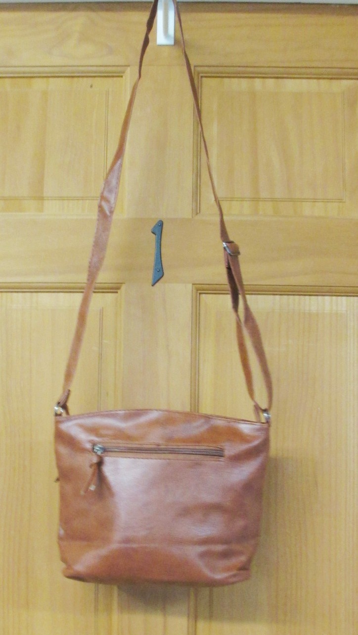 Brown Medium Capacity Soft PU Leather Shoulder Purse Crossbody Bag