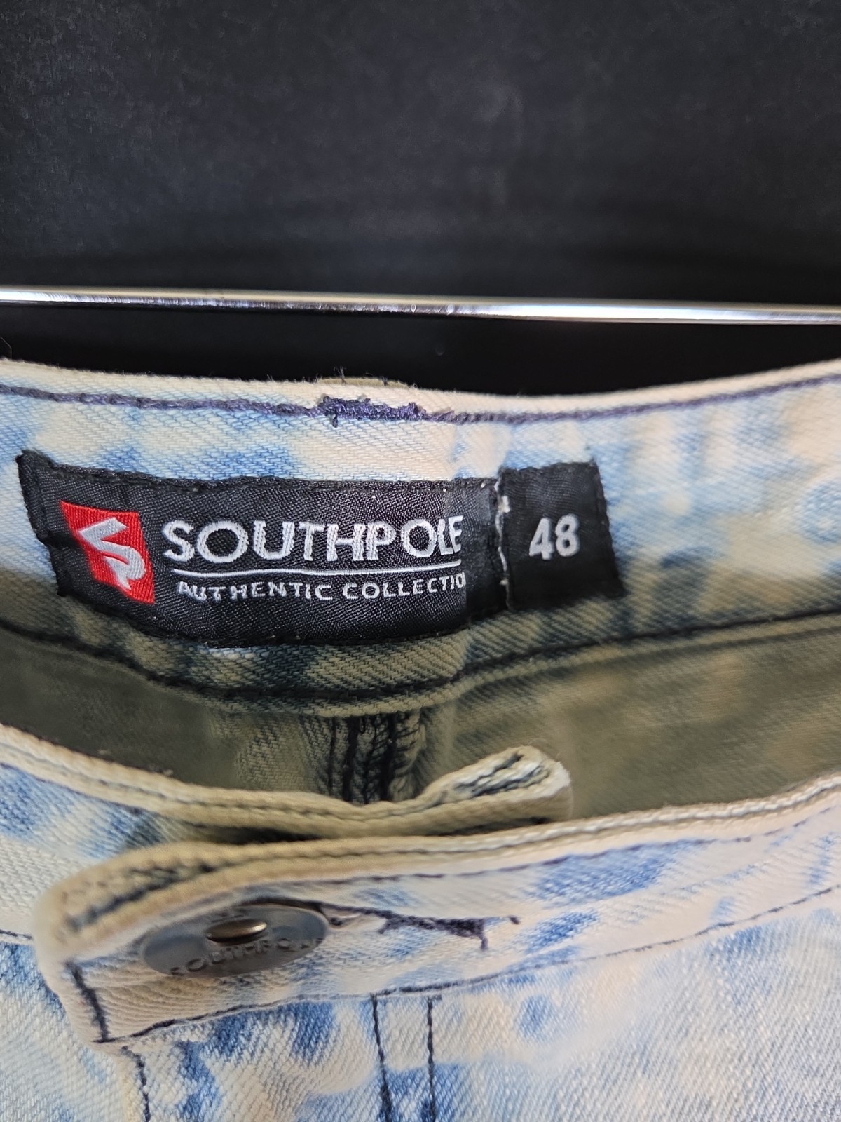 Southpole Mens Jeans 48 to 50″x 32″ 100% Cotton Acid Wash Denim Retro Distressed