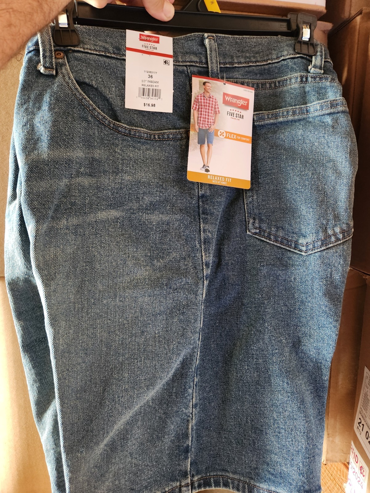 Wrangler Relaxed Fit Jean Shorts New