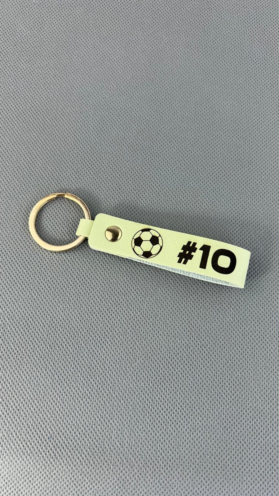 Handmade Leather Keychain Personalized Text Name Logo Custom Gift for Him Her