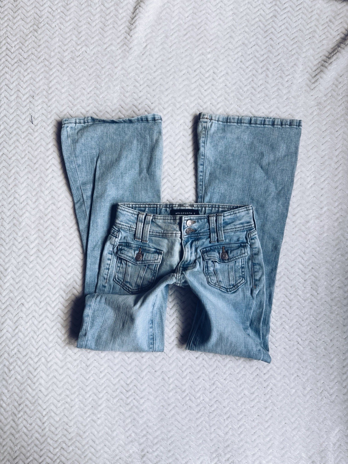 Y2K 2000s Aéropostale Low Rise Flare Jeans Size 000