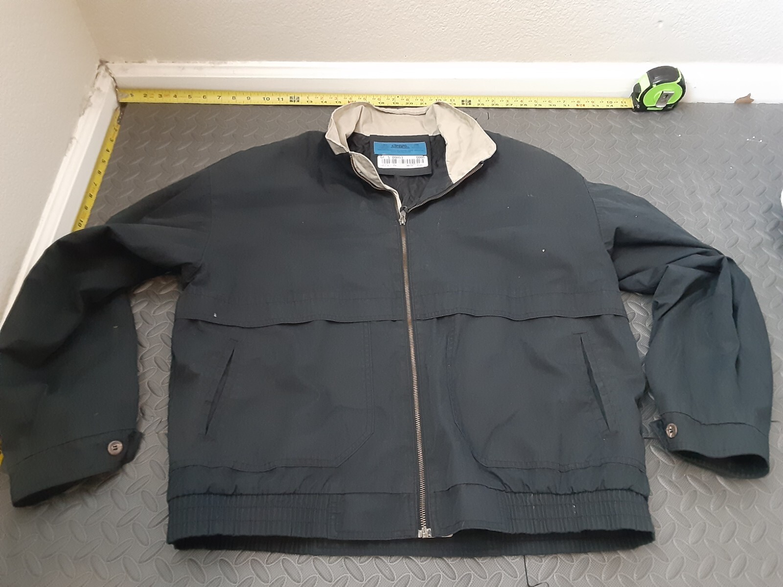 Vintage Cintas Full Zip Black Work Jacket Men’s Size Large #S183