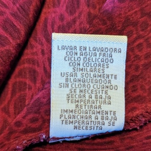 Norton McNaughton Wine Cranberry Red Blouse Vintage 90s Tiny Flowers Faux Wrap S