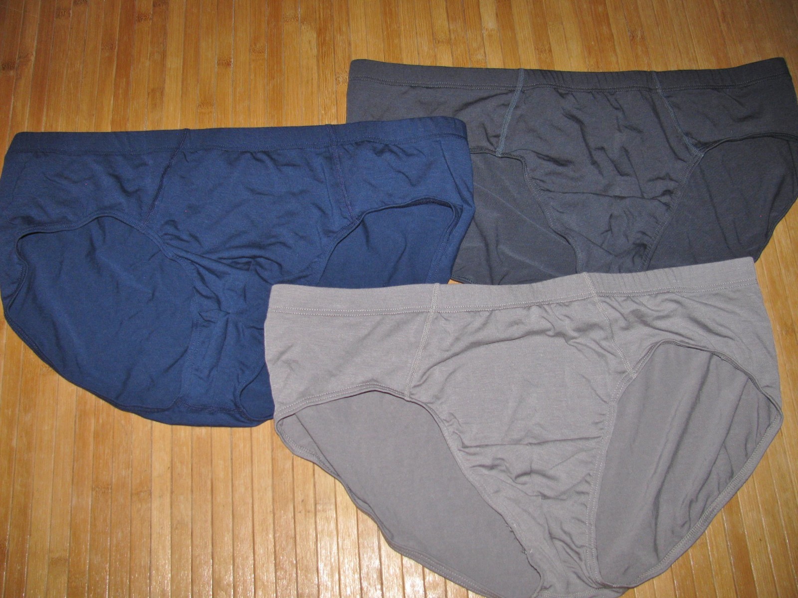 LOT of 3 BAMBOO COOL Brief LOW RISE sz XL Bamboo Poly Spandex CONTOUR Pouch NEW