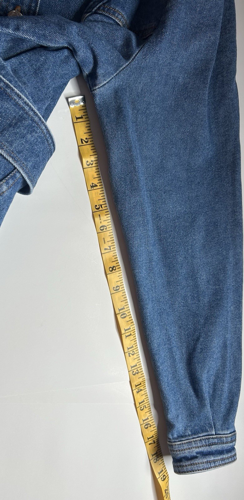 Sezane Cherine Denim dress Sz 12 EUC French Girl Utilitarian