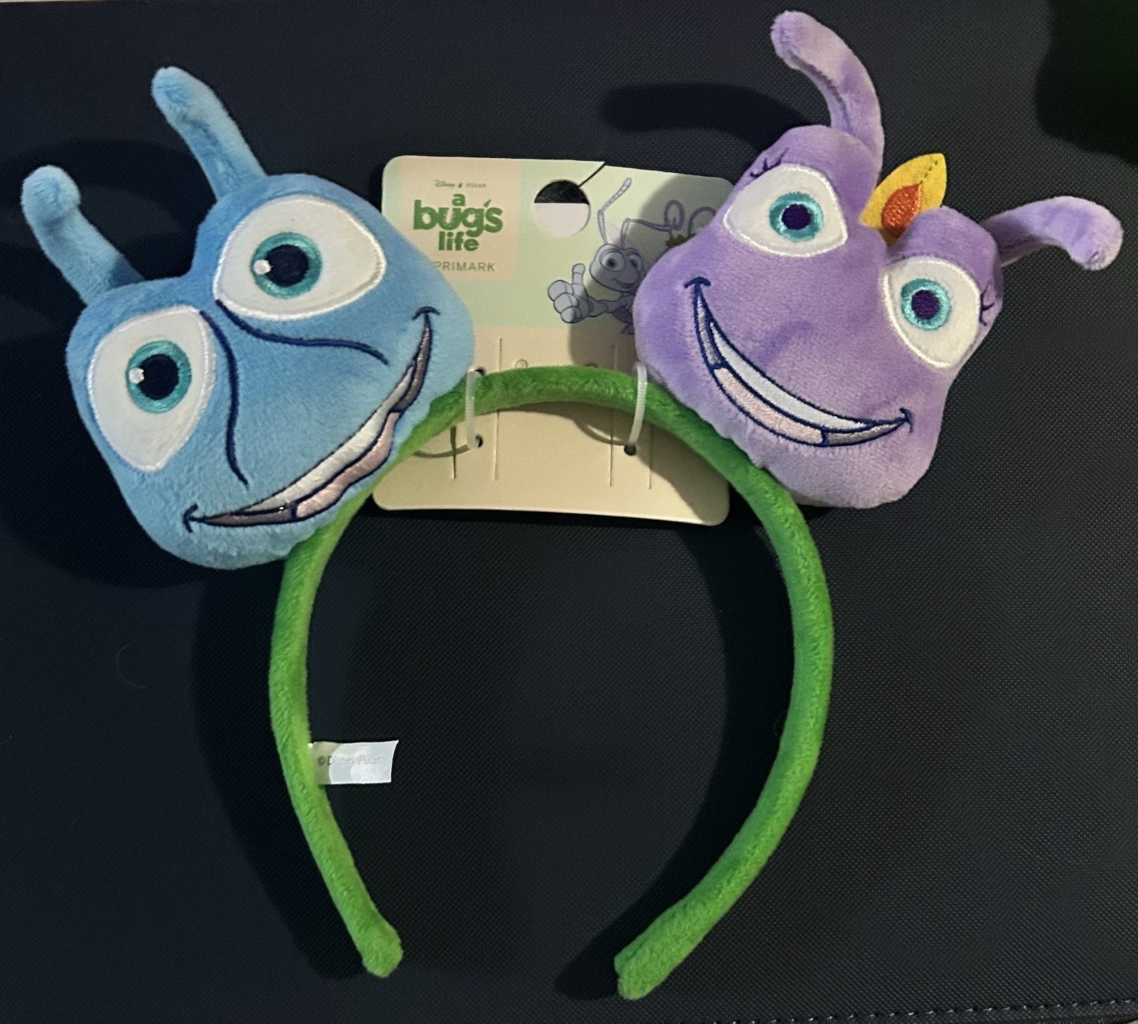 Primark Disney Pixar A Bug’s Life Plush Character Headband Green Blue Purple
