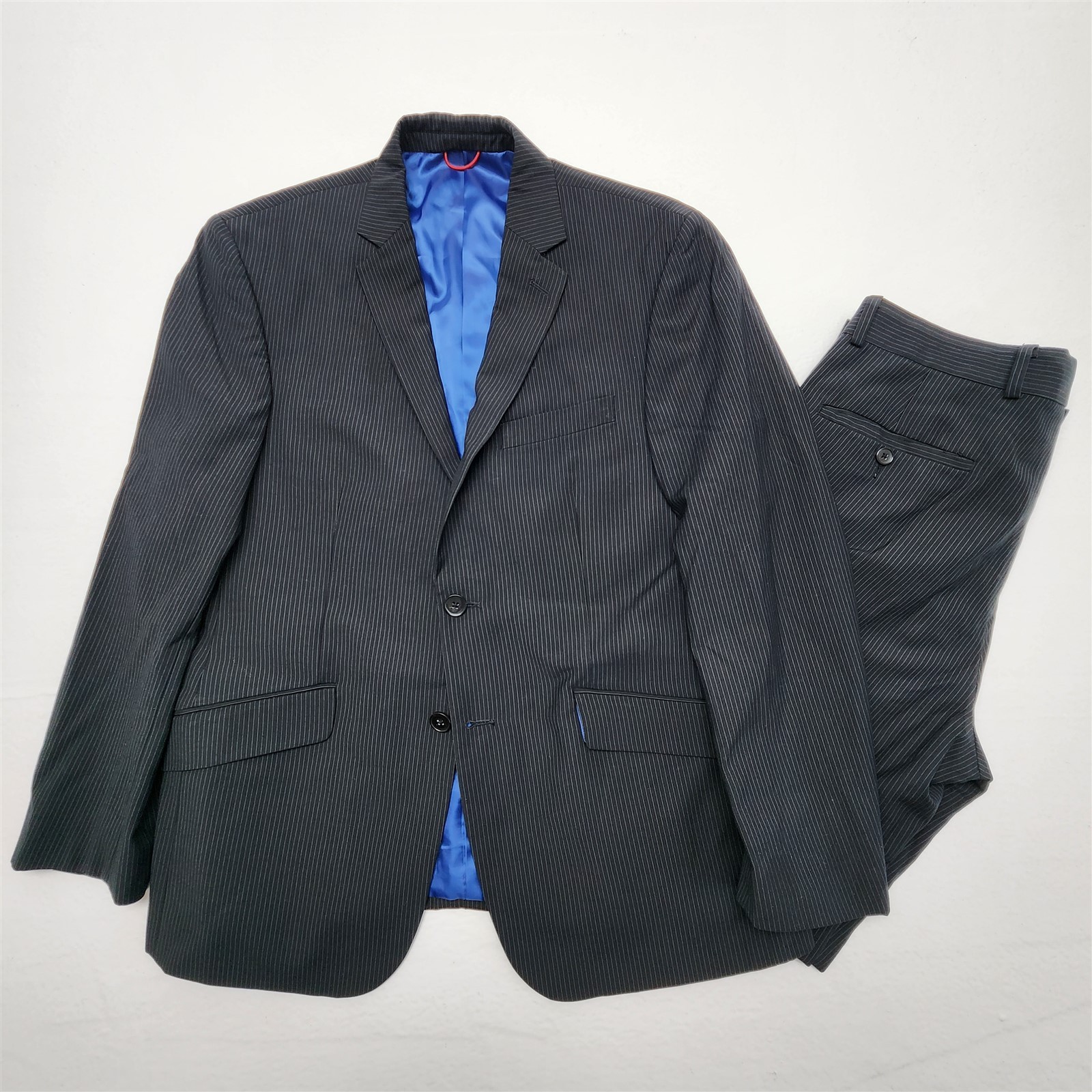 Billy London UK 40S 32×32 Black Pinstripe 2Btn 2Pc Mens Jacket Pants Suit