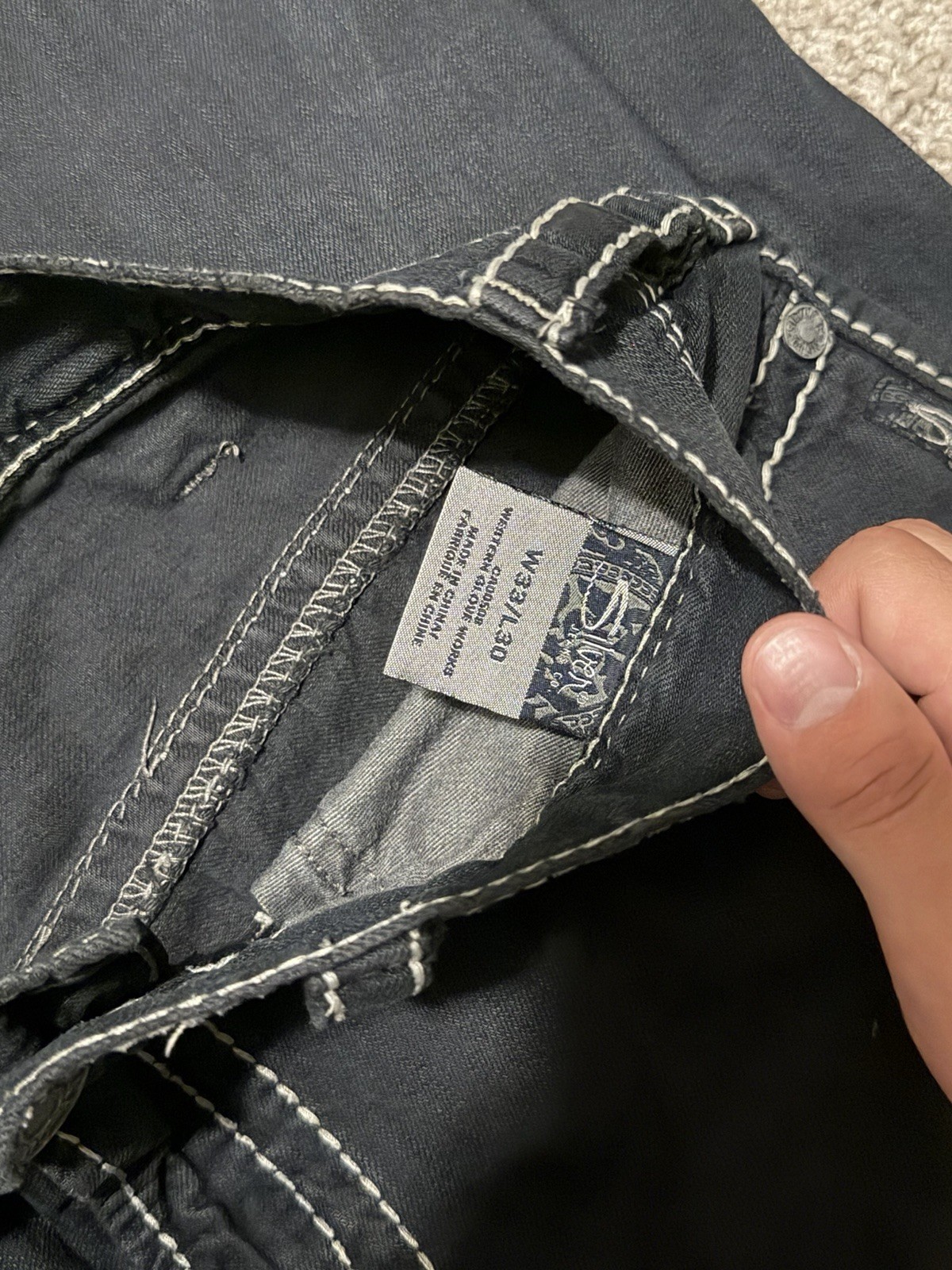 Silver Gordie Jeans 33×30