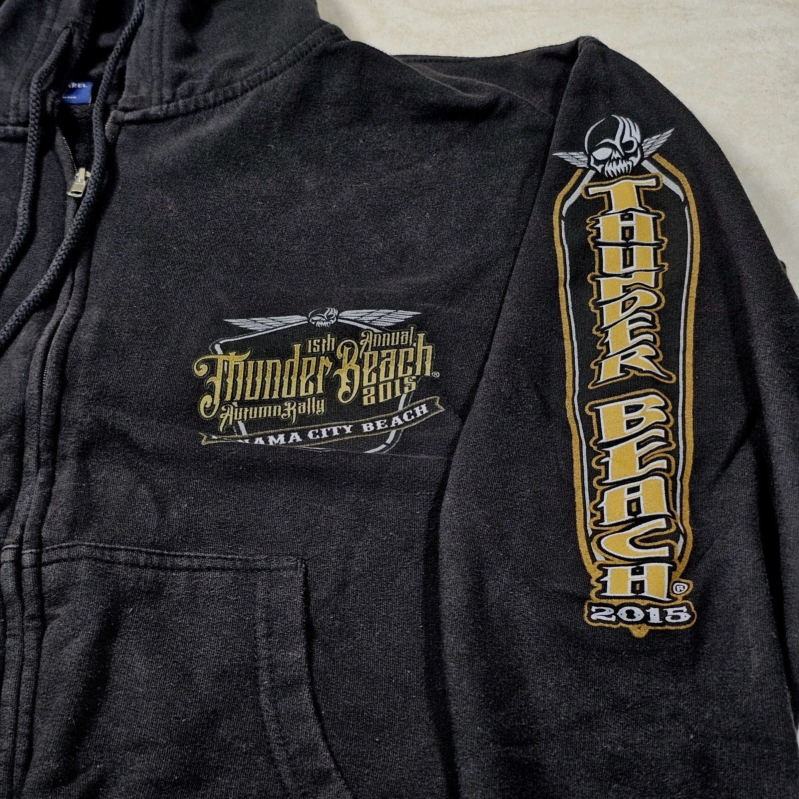 U.S Apparel 2015 Thunder Beach Panama City Adult Large Black Hoodie Preowned