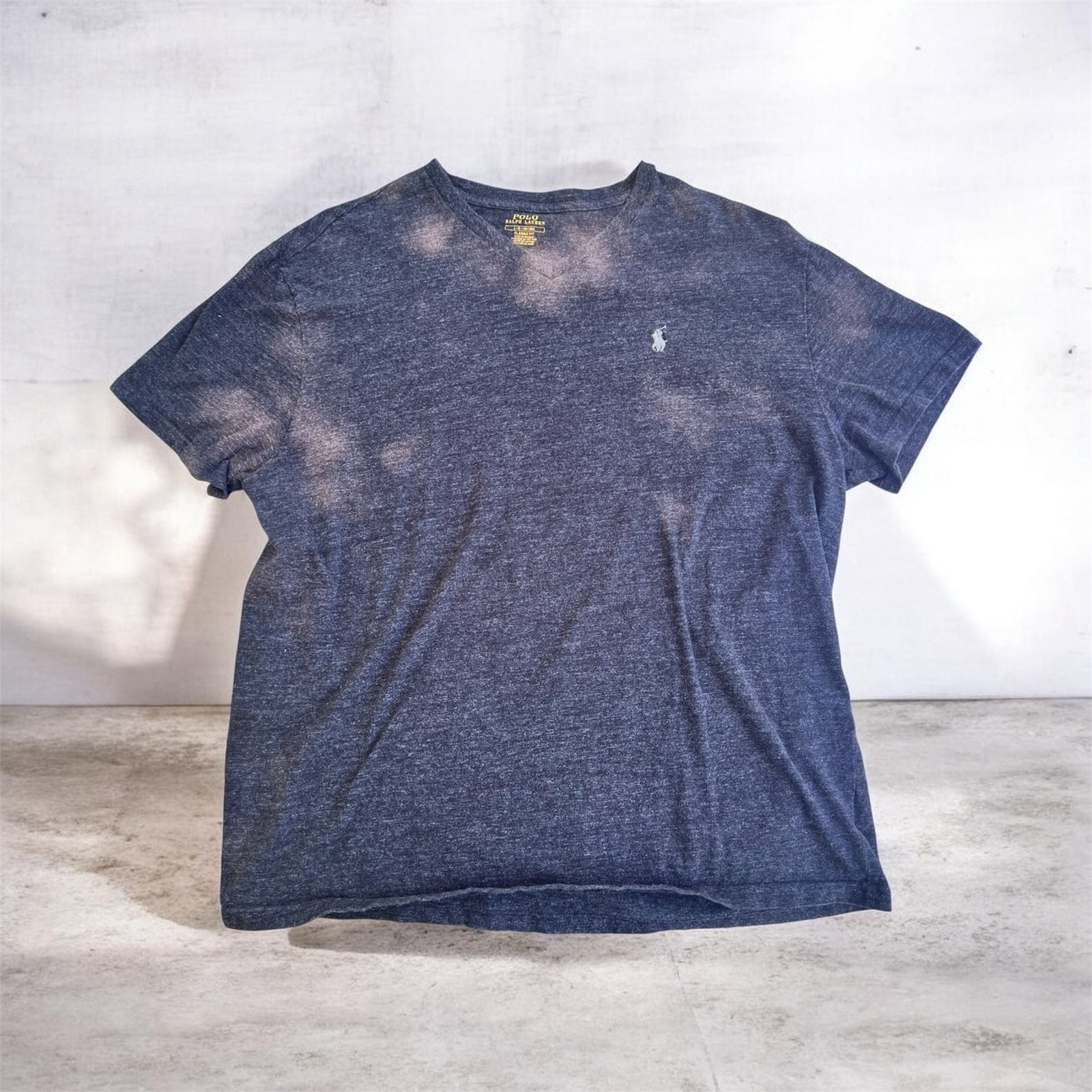 Polo Ralph Lauren Classic Fit V-Neck Bleach Wash T-Shirt