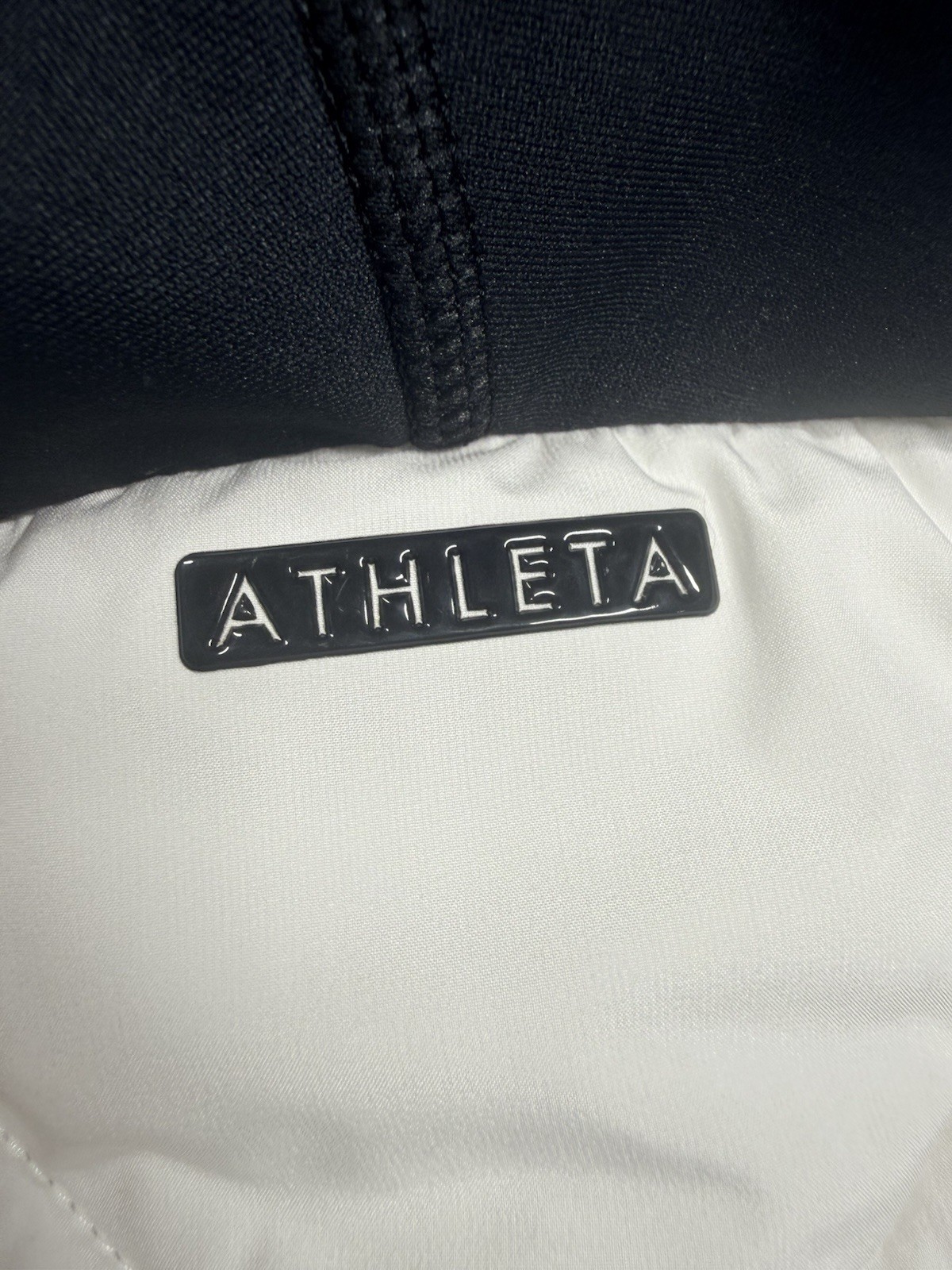 Athleta Hooded Insulated Jacket White Black Gray Women’s XS