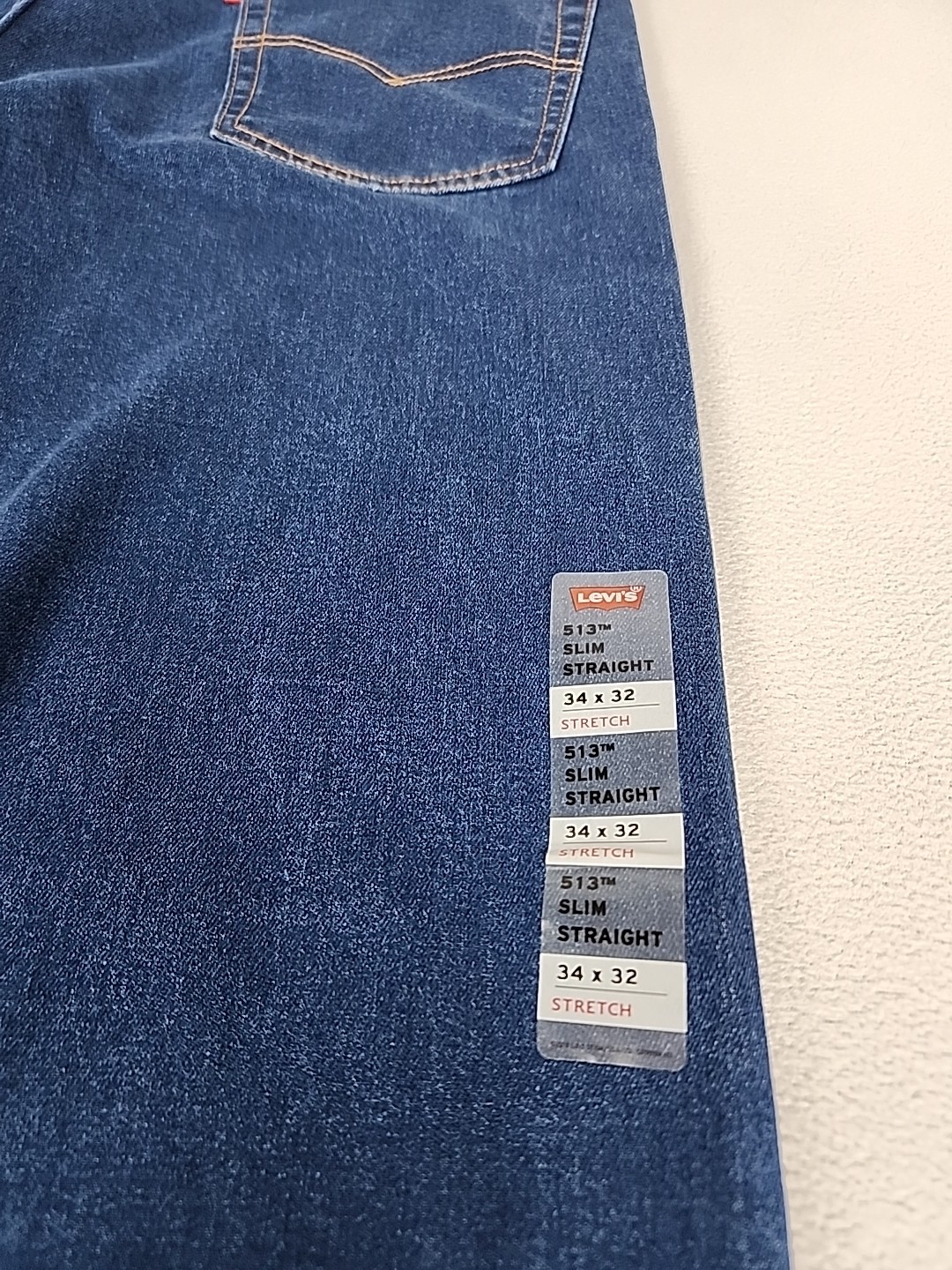 Levi’s 513 Slim Zip Fly Straight Leg Denim Jeans 34X32 Men’s Medium Blue Stretch