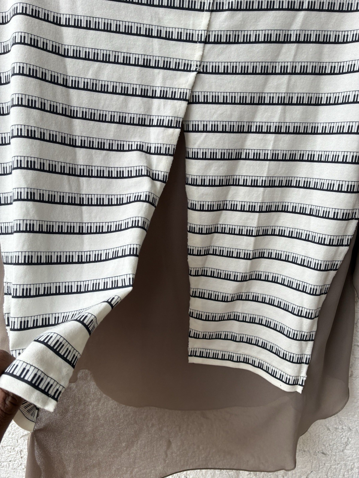 S/s24 Undercover striped layered shirt Sz 2