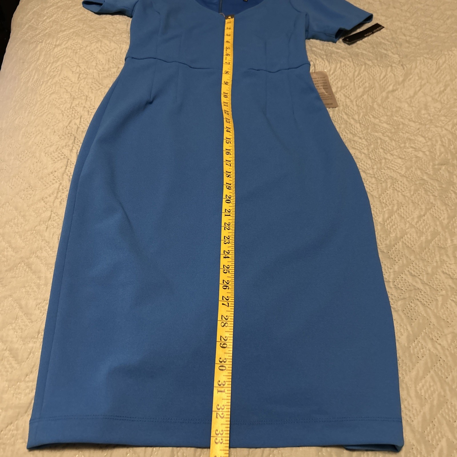 Maggy London Blue Tie Neck ocean blue Dress RN 58142 NWT Women’s Size 0