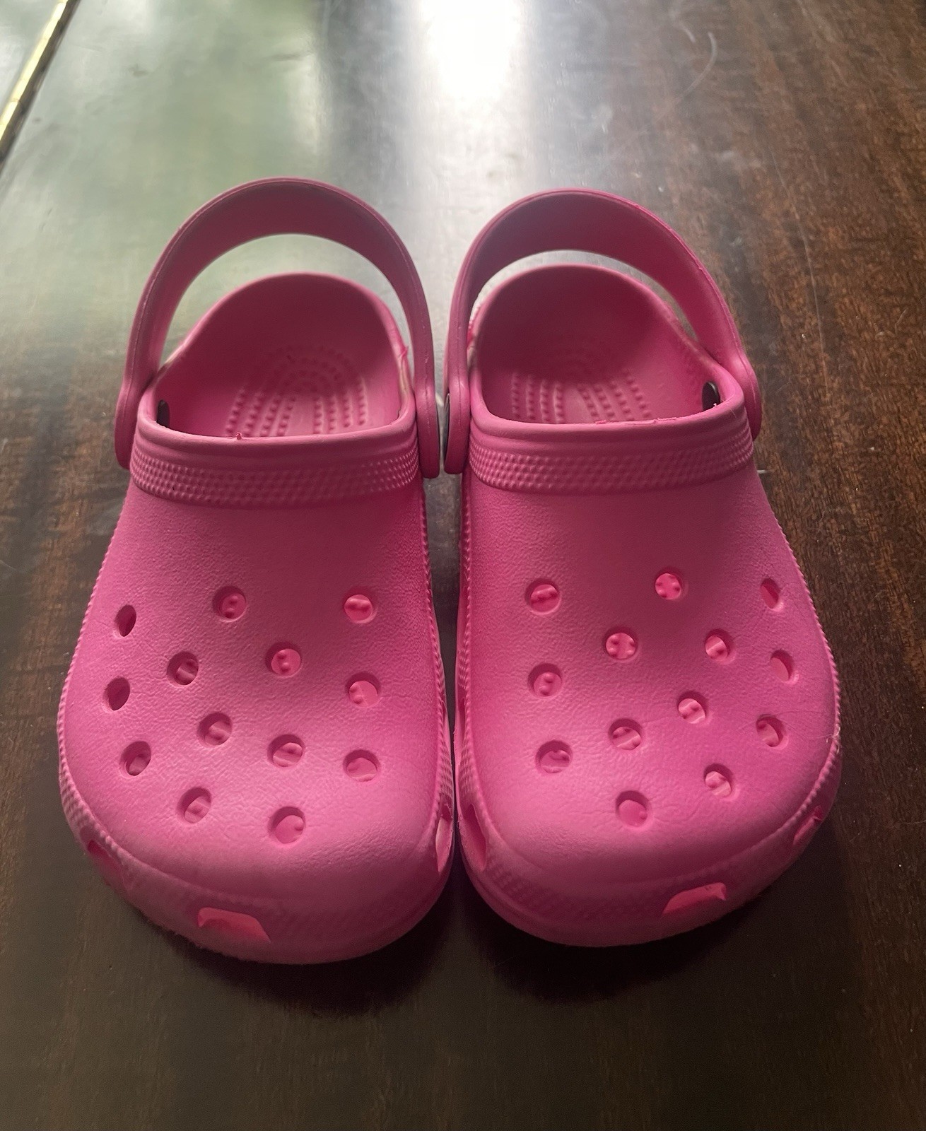 Crocs Classic Clog Unisex Kids Pink Slip-On Clog Shoes US 8 Synthetic