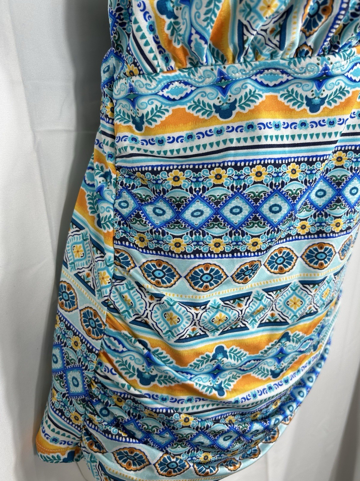 La Blanca Womens 18W Mediterranean Tankini Top Tummy Control Convertible Staps