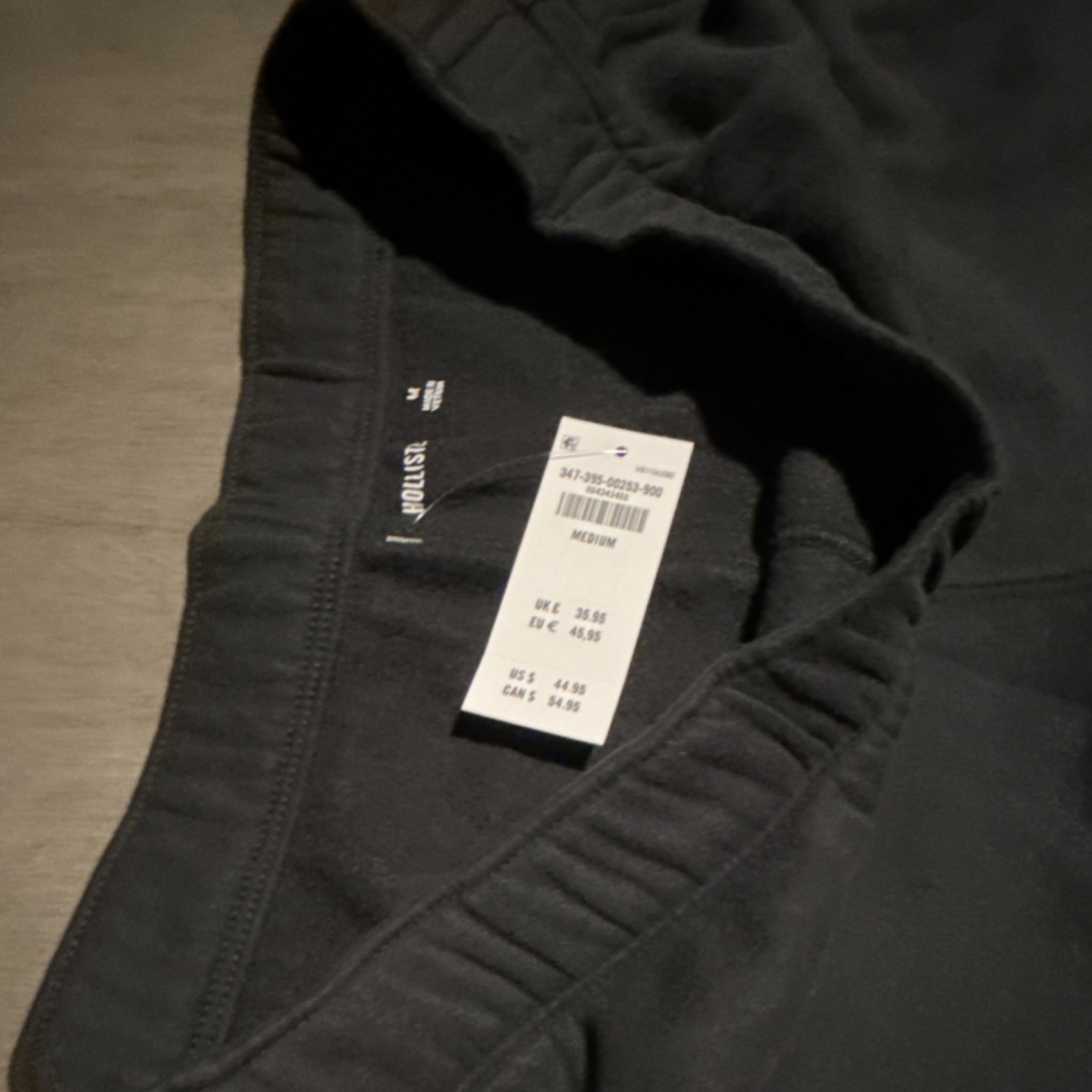 Hollister Women’s Black Fleece Sweatpants Wide Leg Elastic Waist Size M