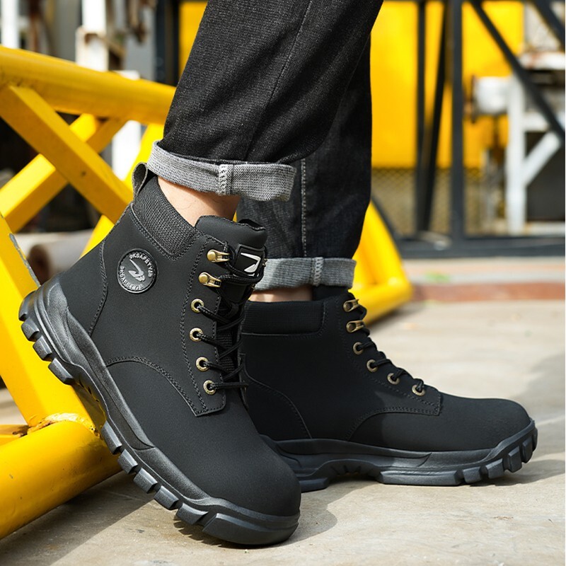 Men work life waterproof shoes new steel toe shoe Indestructible Protective Boot