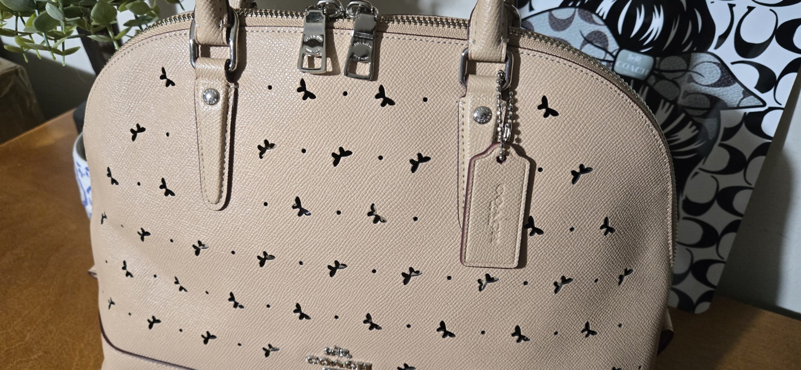 Coach Authentic Sierra Butterfly Satchel Excellent Beechwood USA