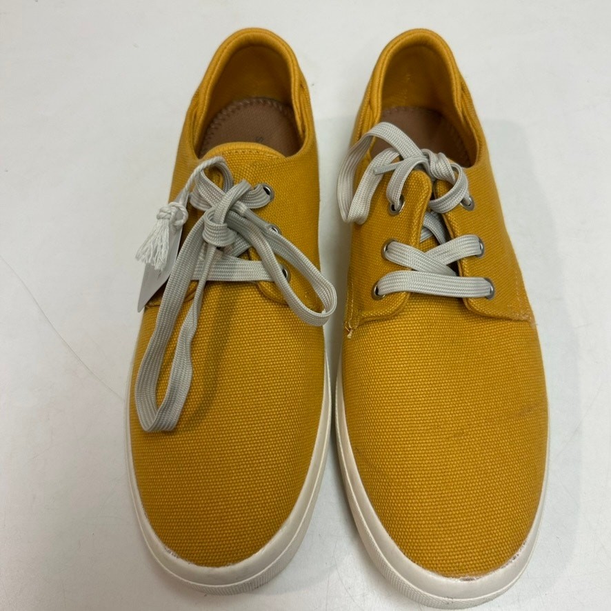 NWT Sun + Stone Men’s Kiva Lace-Up Core Sneakers Mustard Yellow Ivy Preppy 8
