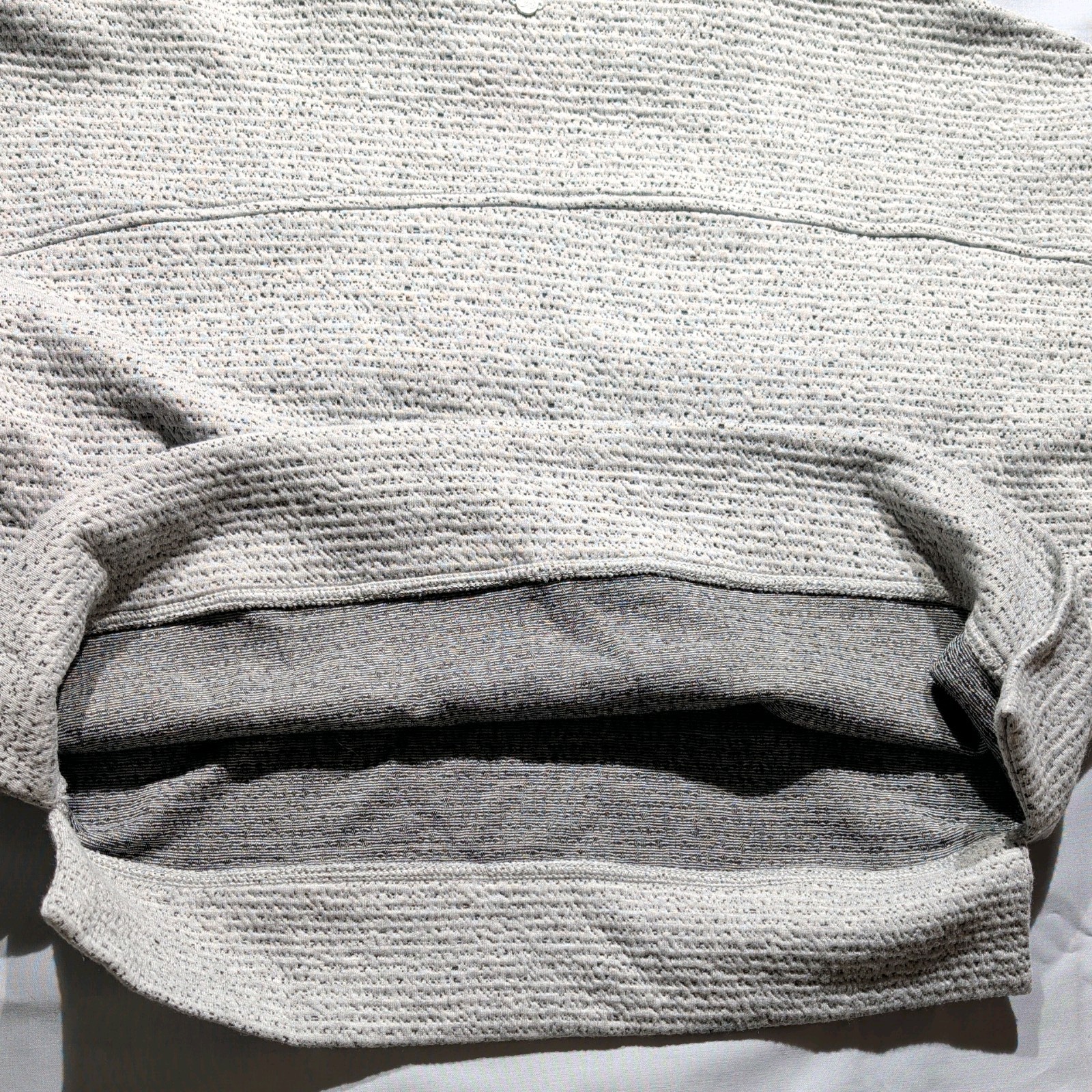 CALIA Lunar Jacquard Funnel Neck Sweater Size Large Heather Gray