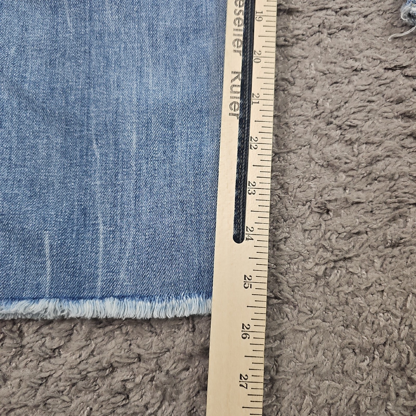 7 For All Mankind Jeans Womens 24 Cropped Straight Light Wash High Rise 23×26