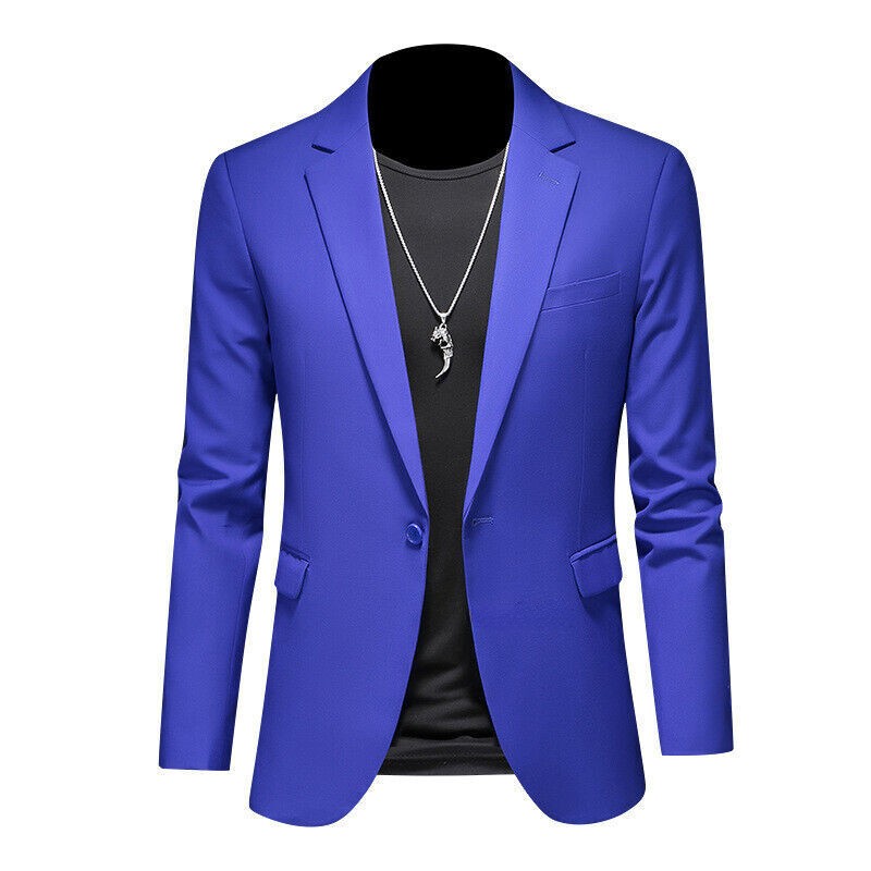 Men’s Jacket Casual Suit Blazer Slim-Fit Suit Wedding Business Dress Suit Tops
