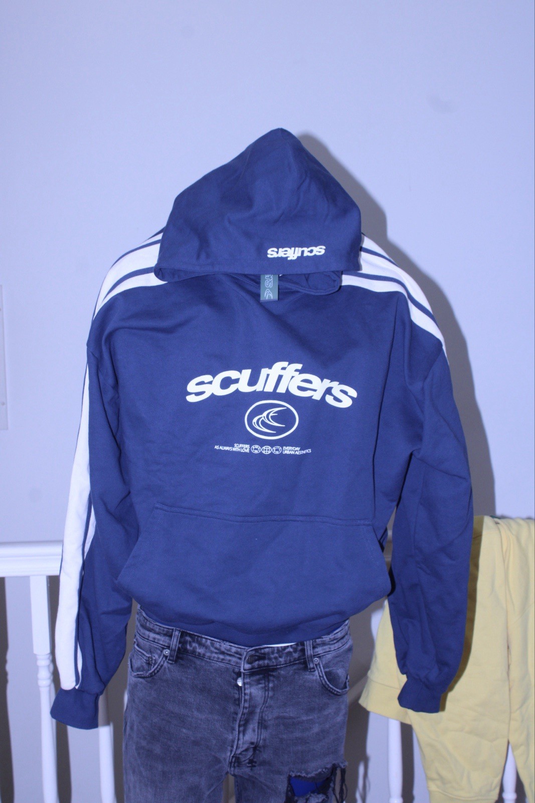SCUFFERS BRAND NEW “EFFORTLESS” IN BLUE SIZE XXL CAN FIT XL … PREMIUM HOODIE