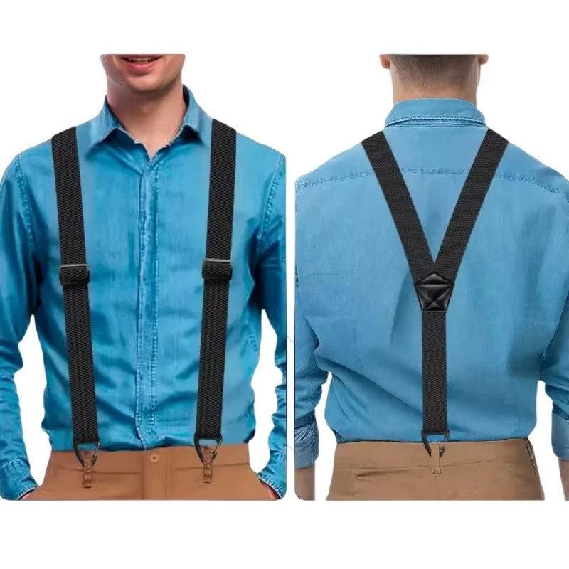 Suspenders for Men Heavy Duty, X Shape Back Hidden Suspender 1.5″ Under Clothing