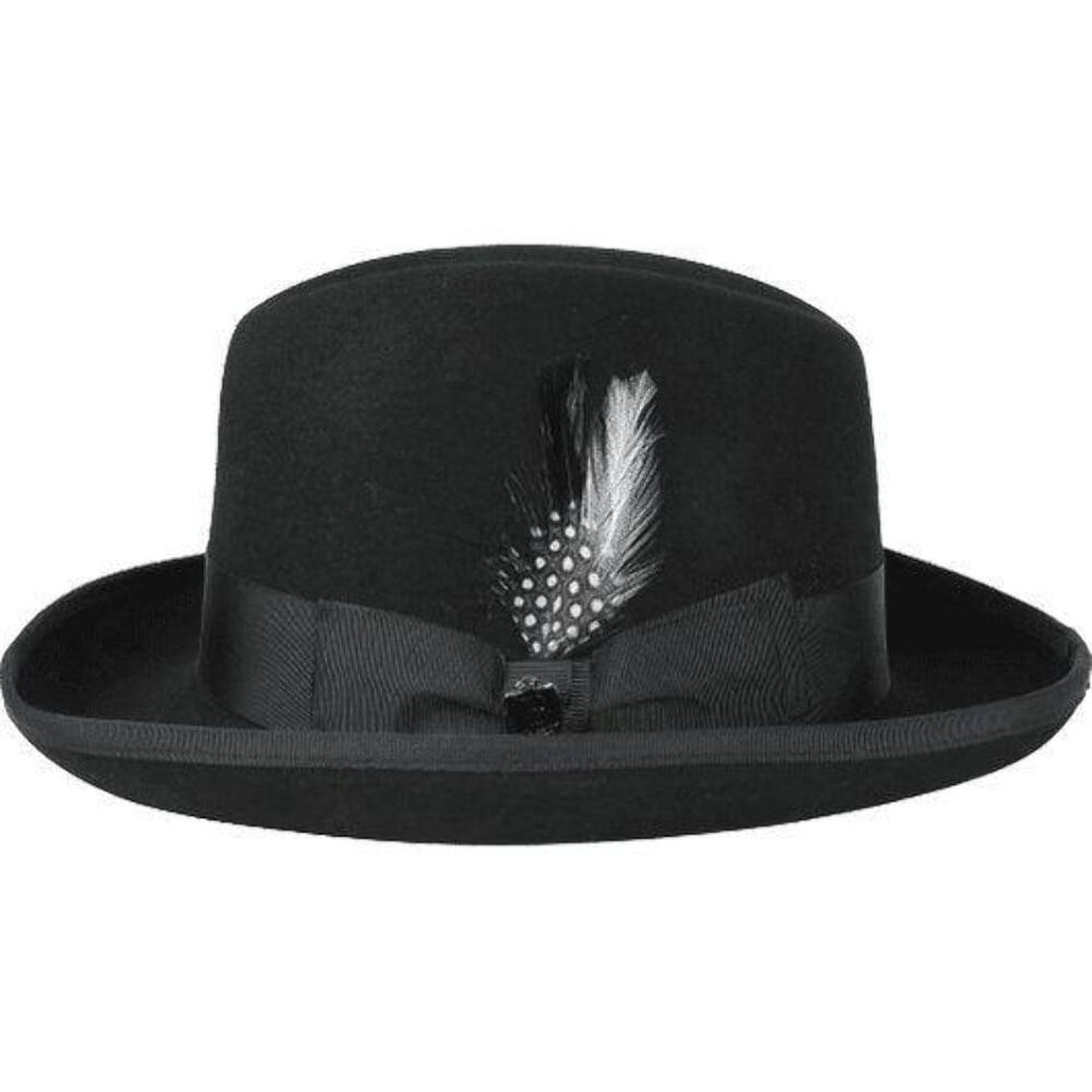 Men Bruno Capelo Dress Hat Australian Wool Homburg Godfather GF100 Black