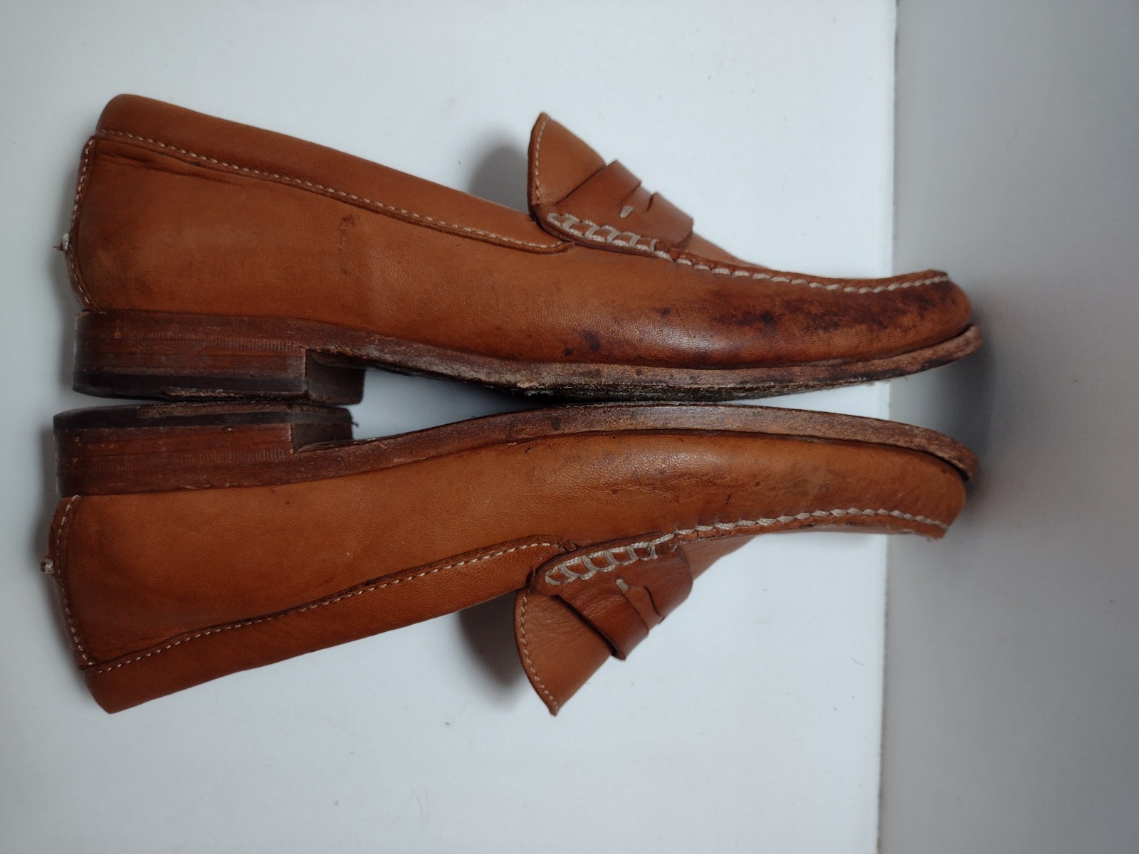 Trask Tan Leather Penny Loafers – Men Size (9.1/2)