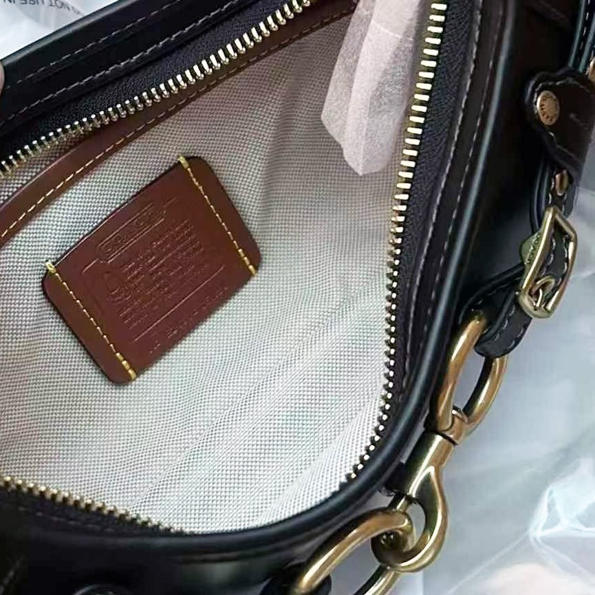 COACH Belted Ergo Shoulder Bag 26 Leather Black CEN80 F/S [DDP]