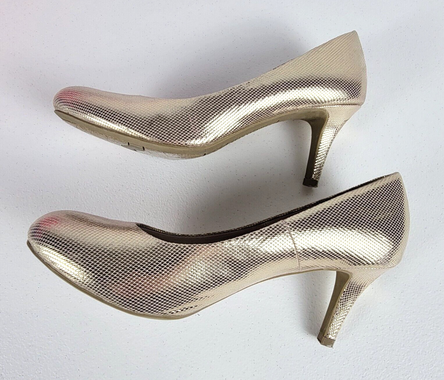 Comfort Plus By Predictions Gold Pumps Faux-Leather Women’s US SIZE 8