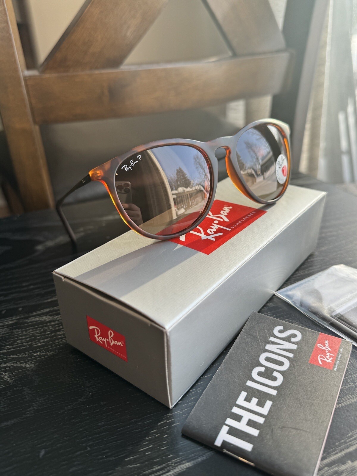 New Ray-Ban RB4171 Erika tortoise Matte 54mm Sunglasses