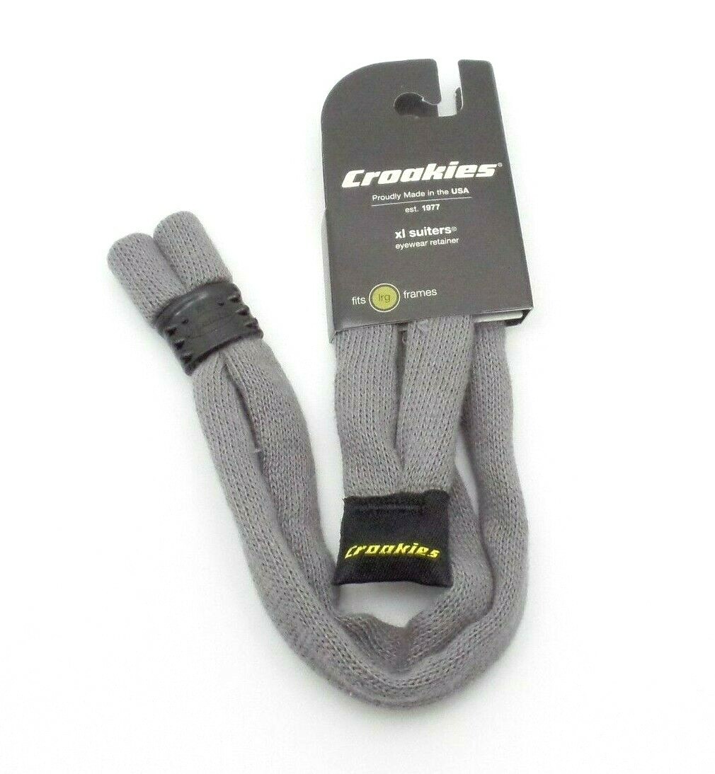 Croakies Suiters L/XL Cotton Navy, Black, Grey Eyewear Retainer New Authentic