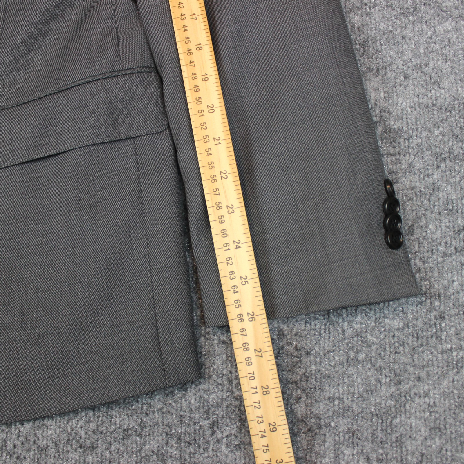 Bonobos Jacket Sport Coat Blazer 46R Gray Nailhead Standard Fit Business Casual