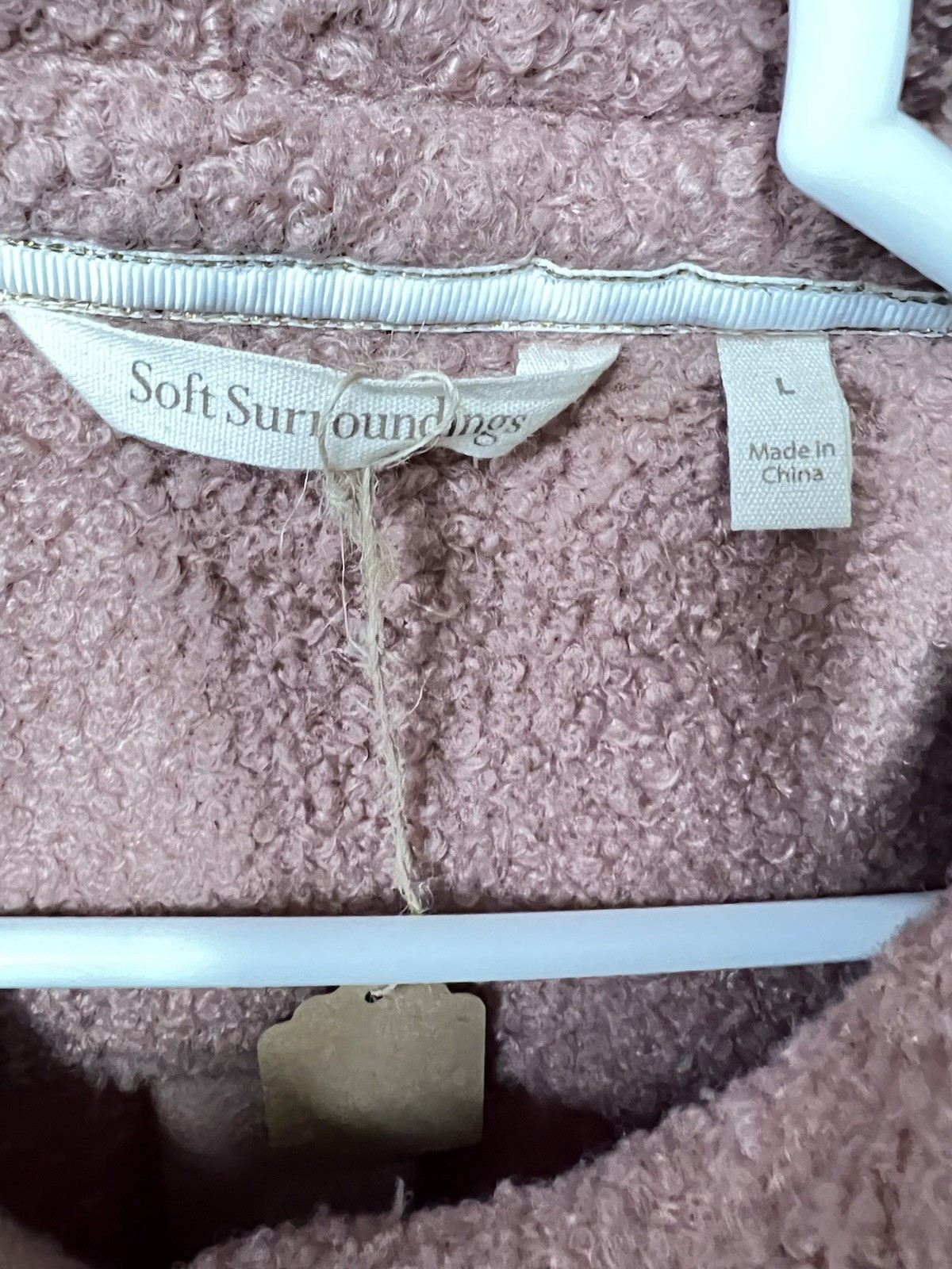 Women’s Soft Surroundings Sharpa Teddy Jacket In L Mauve In Color