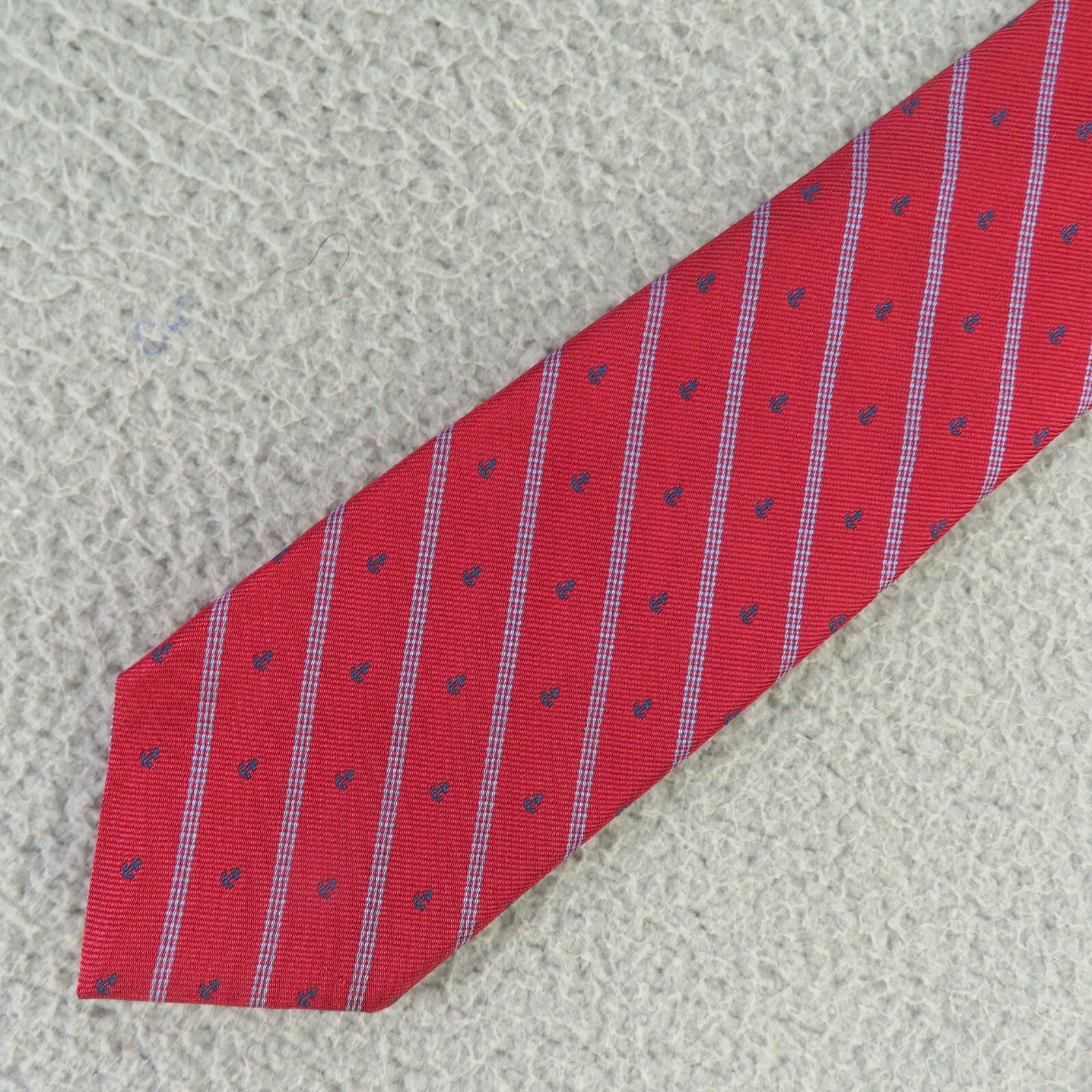 Brooks Brothers Makers Mens Neck Repp Tie Silk Red White 3.25″ 56″ USA