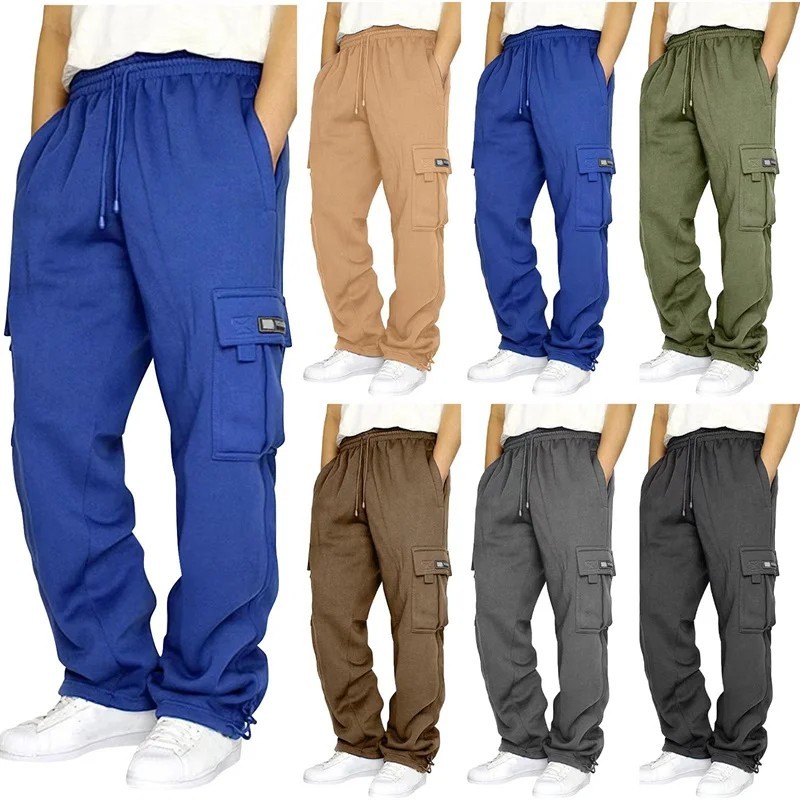 Men’s Pants Cargo Sweatpants Pro Club Trousers Tracksuit Bottoms Jogging NEWS.