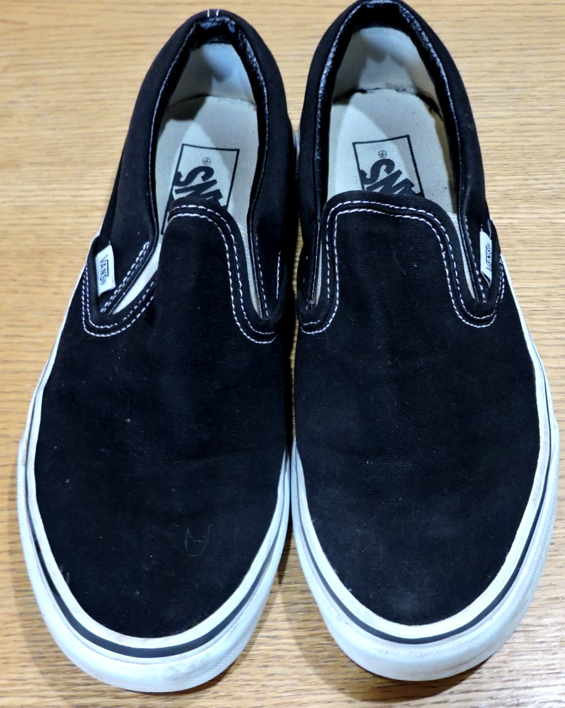 Vans Black Canvas Flat athleisure loafers Unisex Men 6.5/Women 8M