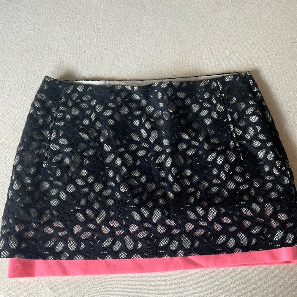 Diane Von Furstenburg Black Lace Mini skirt