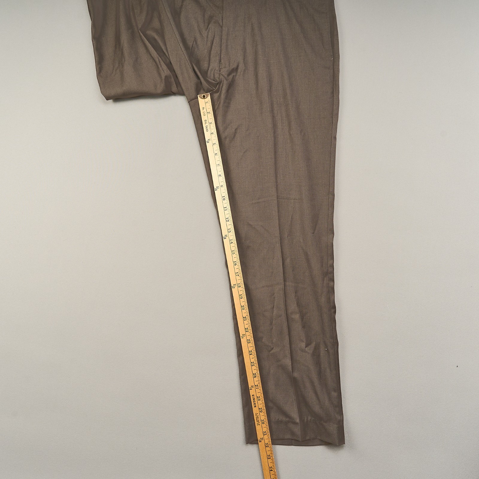 James Tattersall Dress Pants Men Sz 38 Brown Wool Blend NWT
