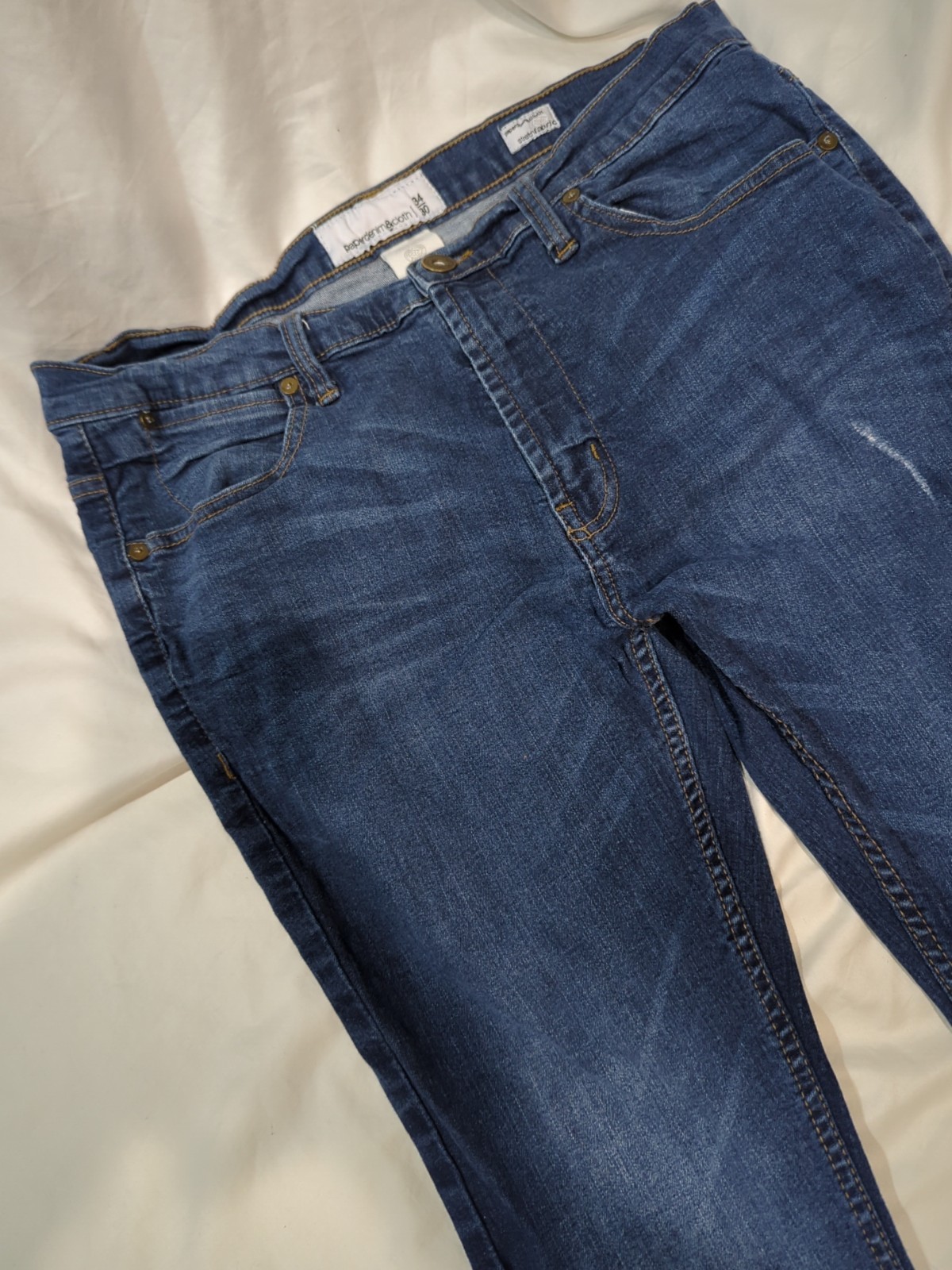 Paper Denim & Cloth Jeans Men’s 34×29 Medium Wash Stretch Distressed Straight