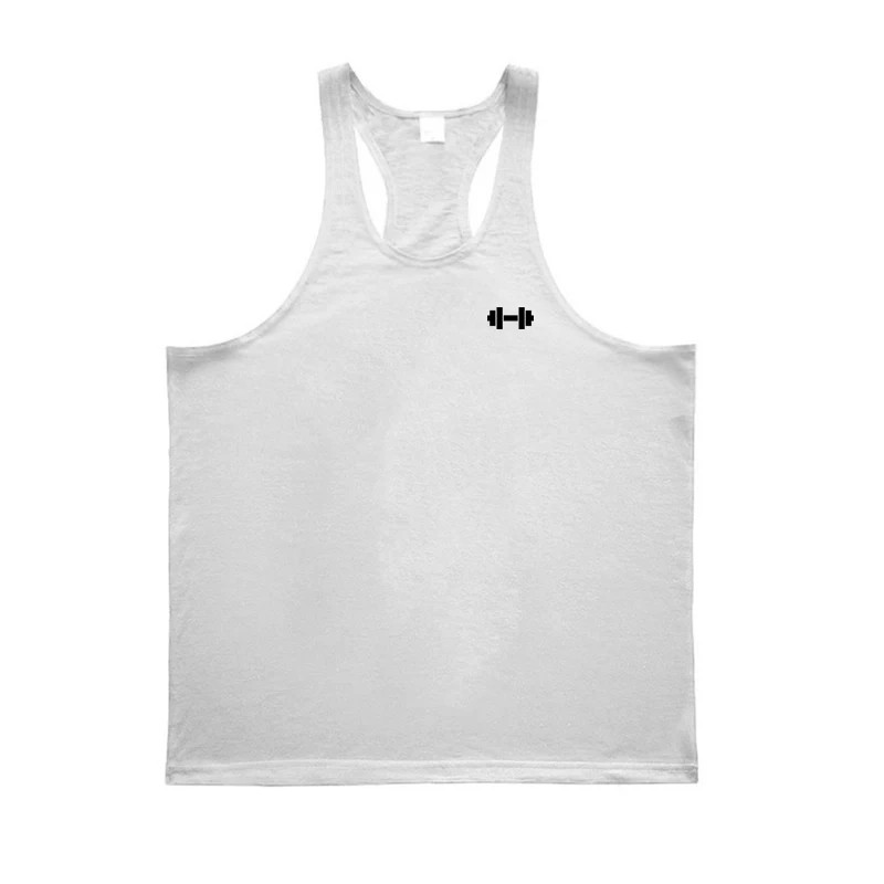 Gym Bodybuilding Stringer Y-back Tank Tops Mens Fitness Sleeveless Cotton