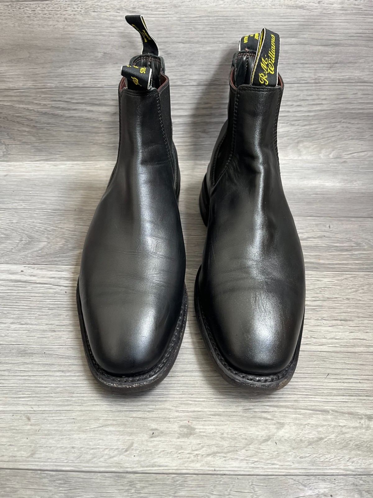 R.M williams comfort craftsman black leather chelsea boots uk 8.5G