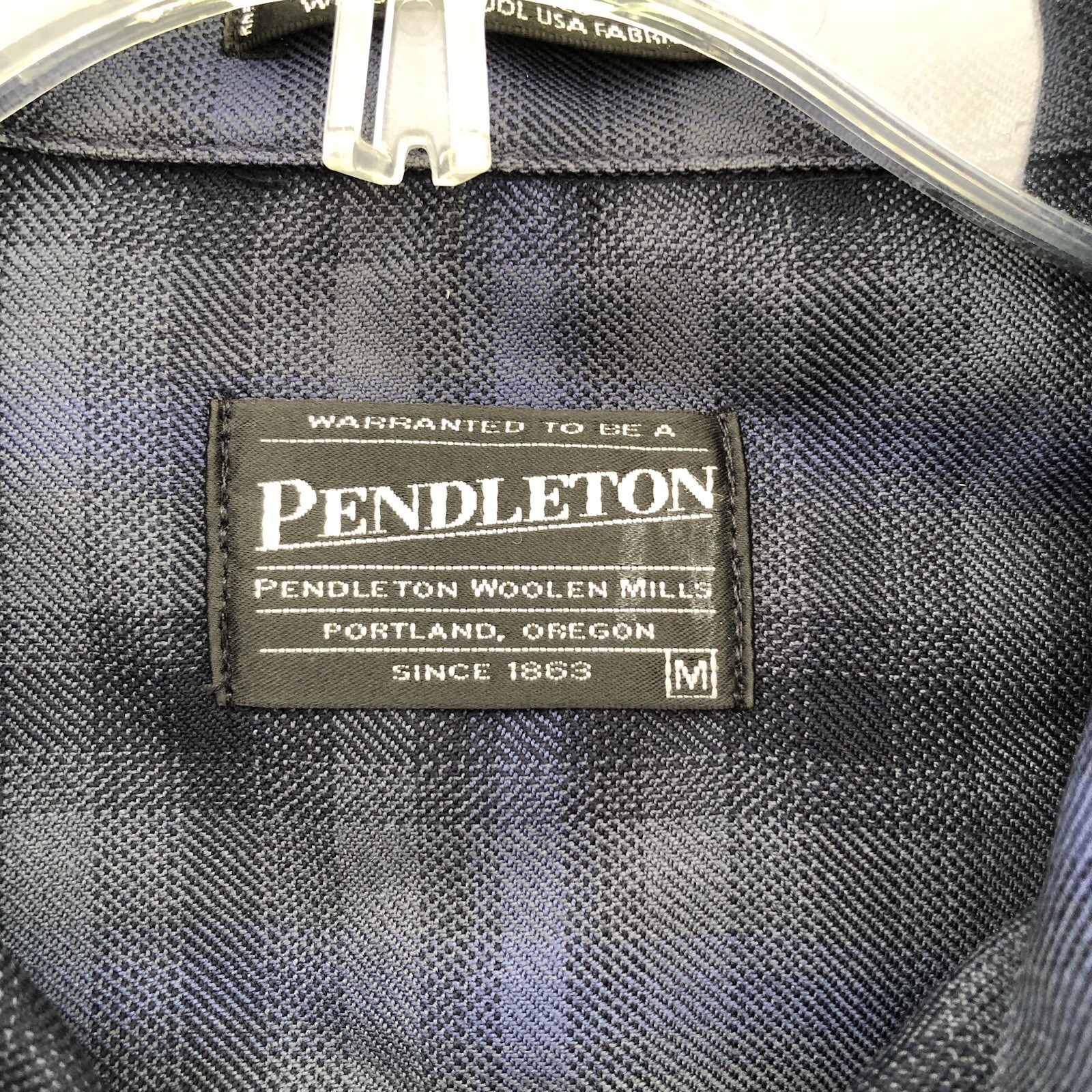 Pendleton Urban Wool Shirt Blue Plaid M Long Sleeve Classic Casual Everyday