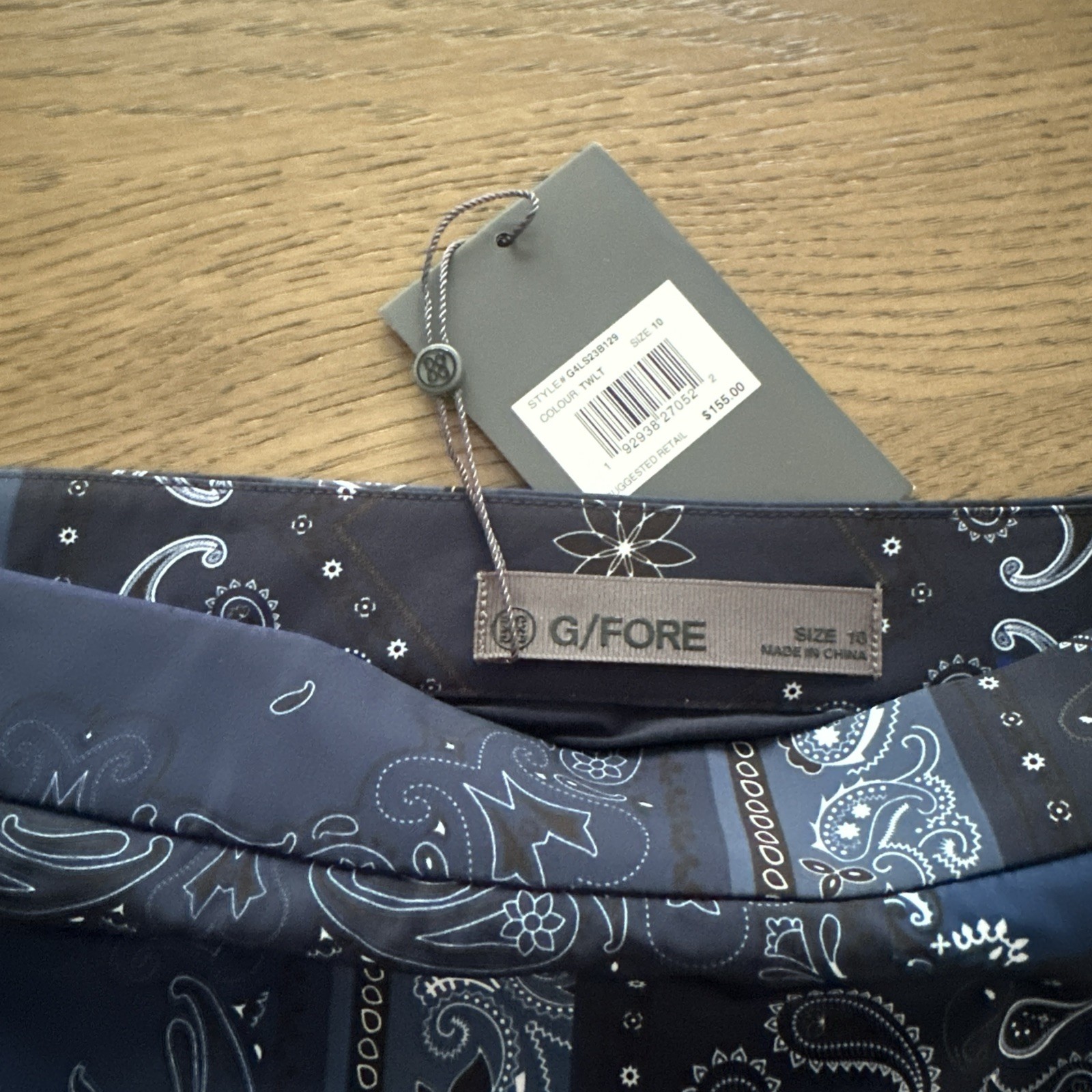 NWT G/Fore Women’s Bandana Wrap 4-Way Stretch Golf Skort MSRP $145 Size 10