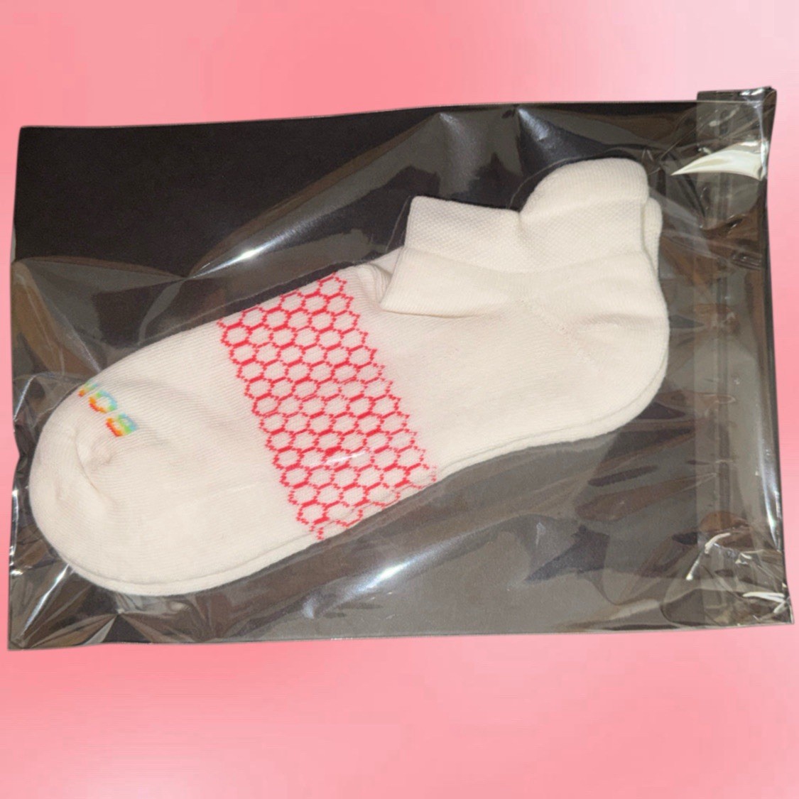 *New/Authentic Unisex Bombas Ankle Socks Women’s L 🏳️‍🌈1 Pair Rainbow Toes