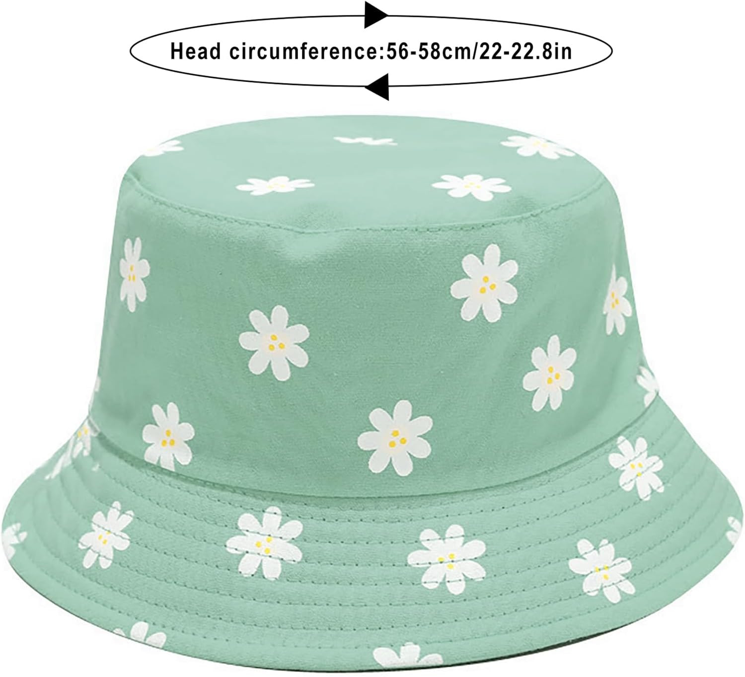 Unisex Bucket Hat Beach Sun Hat Aesthetic Fishing Hat for Men Women Teens, Rever