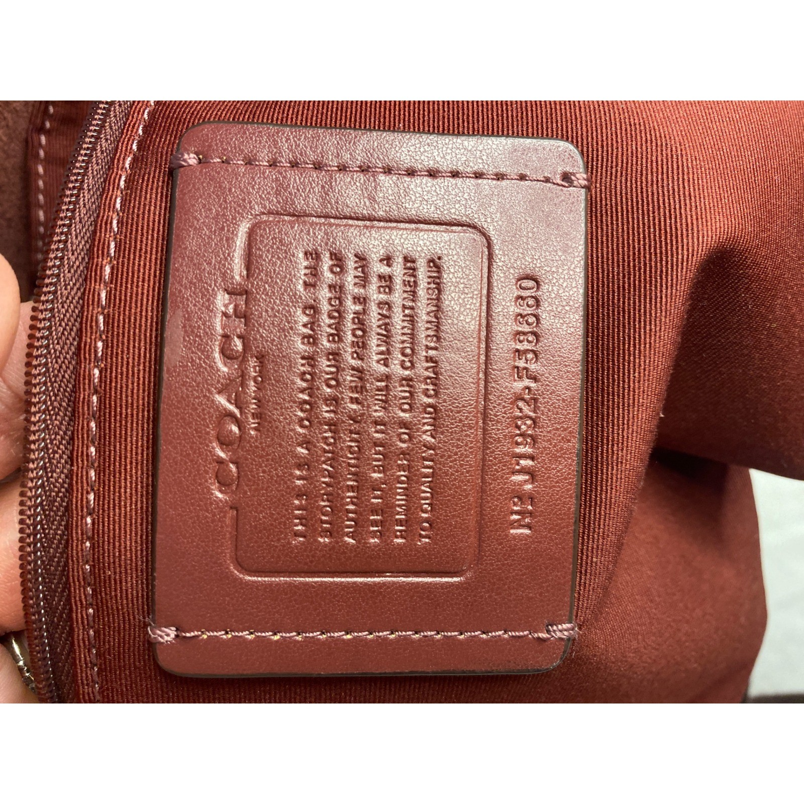 Coach Derby Tote Bag Purse Saddle Brown Pebbled Leather Womens F58660 Office